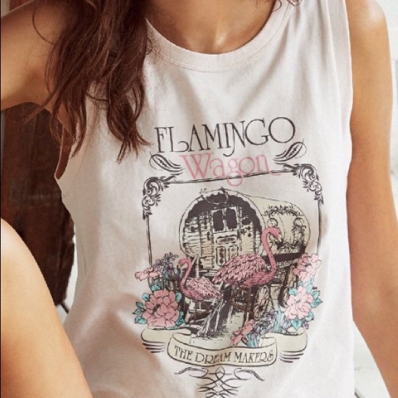 Spell Tops - Spell and gypsy collection Flamingo no sleeves